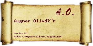 Augner Olivér névjegykártya